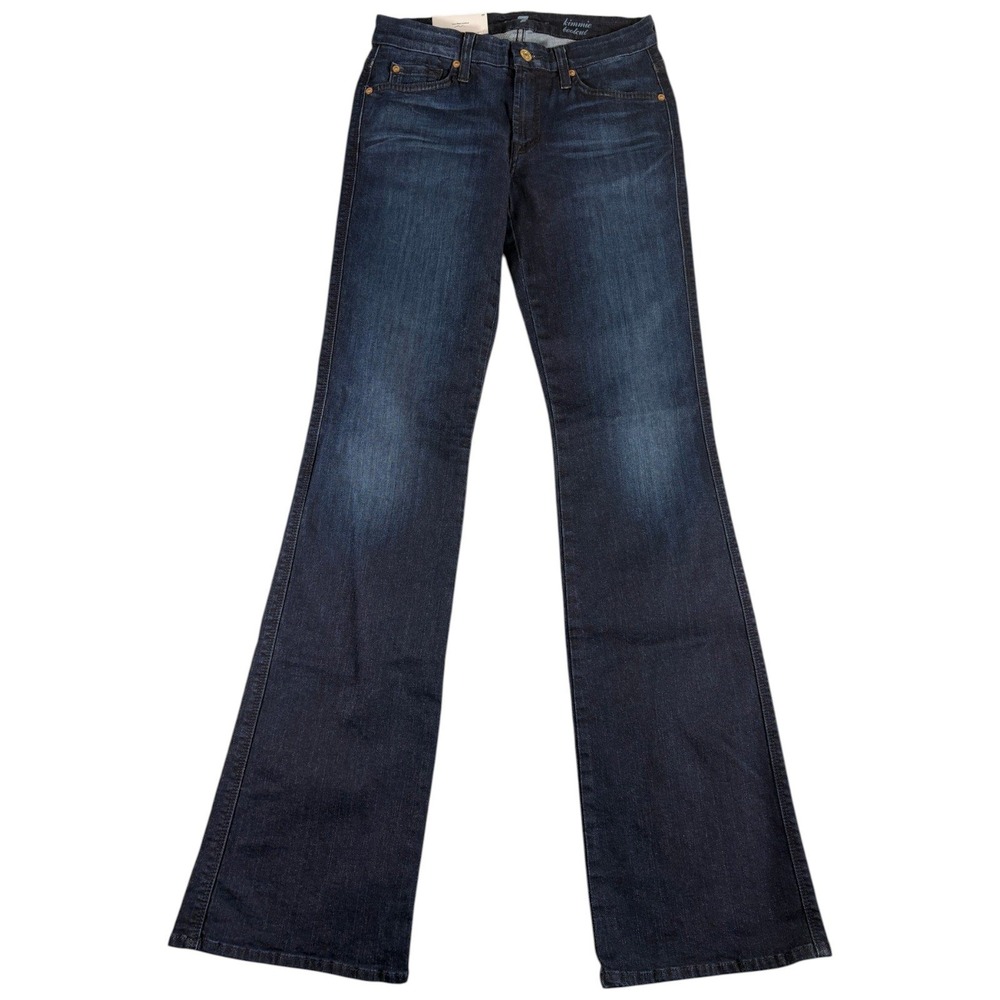 7 For All Mankind Kimmie Bootcut Women 27 Dark Blue New Midrise Washed Stretch
